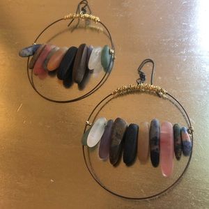 Bent By Courtney multi stone hoop